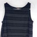 Renee C . Crocheted Tank Dress Lined Black Size Large Photo 1