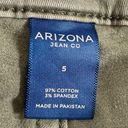 Arizona Jeans AZ Jean Company Denim Shorts Khaki Green Raw Frayed Hem Size 5 Photo 6