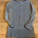 Eight Eight Eight  size medium gray and blue tunic length sweater 100% cotton Photo 0