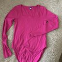 Old Navy Women’s Pink Long Sleeve Bodysuit Photo 0