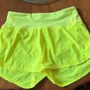 Lululemon Speed Up Mid- Rise Lined Short 4" Highlight Yellow in size 2 Photo 0