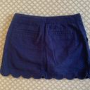 Lilly Pulitzer Navy Scallop Mini Skirt Photo 2