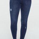 Spanx  Distressed Denim High Rise Elastic Waist Jeggings size Large Photo 0