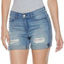 Juicy Couture  Ripped Jean Shorts Glitter Detail Size 10 Photo 0