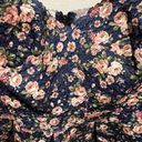 Sans Souci  blue floral strapless dress size small Photo 9