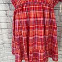 Terra & Sky women 2X spring plaid print short sleeve dress pink multicolor Photo 1