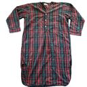 L.L.Bean Vintage  Womens Sleep Shirt Collared Plaid Red Green Size XL Photo 0