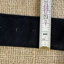 Amanda Smith Vintage  Wide Black Suede Belt And Buckle Small 26-30 In Photo 1