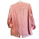 Coldwater Creek  Shirt Womens Extra Large XL Stripe Linen Button Up Blouse Top Photo 4