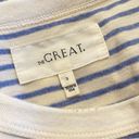 The Great  | blue and white striped ruffle peplum top Photo 4