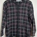 Dress Barn  Woman Button Front Cardigan Sweater Grid Pattern Fuzzy Soft Size 1X Photo 0