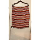 Talbots  Multicolor Stripe Linen Pencil Skirt Size 6 Photo 6