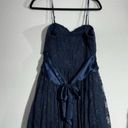 Charlotte Russe  Navy Blue Lace Strapless Mini Dress Size Large Photo 1