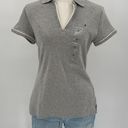 Tommy Hilfiger  Heather Grey Split Neck Polo Golf Shirt, Size Medium NWT Photo 0