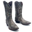 Justin Boots Justin Calimero Graphite Bomber Gray Blue Leather Western Boots Women’s Size 7.5 Photo 14