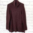 Sweaty Betty  Shakti dark plum cowl neck side slit sweater medium Photo 1