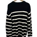 ZARA  Striped Button Sleeve Knit Sweater in Black Size Small Photo 3