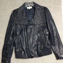 Pelle Studio Adult‎ Jacket Medium 100% Leather Black Y2K Bomber Photo 0