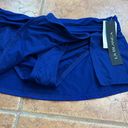 La Blanca NWT  Blue Shirred Samba Slit Skirted Bikini Swim Bottoms Size 8 Photo 3