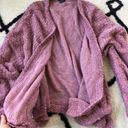 Target Mauve Pink Fuzzy Oversized Cardigan Photo 1