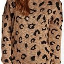 Elodie  Leopard Print Oversized Sweater Long Sleeve Size Small Photo 1