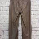 7 For All Mankind  Wide Leg Vegan Leather Cropped Pants Light Taupe Size XS Photo 1