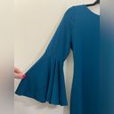 Calvin Klein  Belle Sleeve Crew Neck Dress in Teal Blue - 4 Photo 2