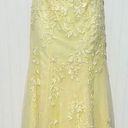 Amarra Lace Up Halter Fit & Flare Formal Dress Gown Embroidered Lace Yellow 2 Photo 14