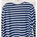 PaperMoon  Women's Striped 3/4 Sleeve Crew Neck T-Shirt Blue White Size Large Photo 9