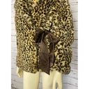 Nine West  Catty coat leopard faux print, large wrap ribbon closure size large Photo 5