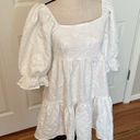 Entro  Short Puff Sleeve Off Shoulder White Dress NWT Sexy Flirty Above Knee M Photo 1