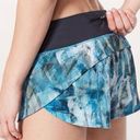 Lululemon  Athletic Speed Up LR Shorts Lined 2.5” Blue Multi Women's Size 6 Photo 0