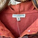 Earthbound NWT  Trading Co Cropped Button Hoodie Burnt Orange M Photo 8