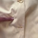 London Fog  Short Trench Womens Coat Sz Med Petite Pale Yellow Contrast Trim Photo 8