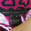 Marc by Marc Jacobs  Heart Outline Print Tie Bottom Blouse Wool Blend Small Photo 5