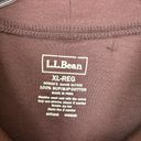 L.L.Bean  Womens Long Sleeve Top Size XL 100% Supima Cotton Brown Mock Neck Photo 1