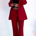 ZARA NWT  Studio Red Low waist Limited edition red trousers. Size Medium Photo 3