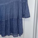 Crescent  Dusty Blue 3/4 Sleeve Ruffle Top, NWT Photo 3