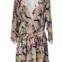 Natori Vintage  Set Chemise And Robe Floral Rose Print With Lace Trim Size Small Photo 0
