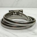 The Bar Vintage Buckle Silver Tone Coil Stretch Cinch Belt Size Small S Womens Photo 3