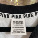 PINK - Victoria's Secret PINK Victoria’s Secret RARE white, black and cheetah crew neck color block sweat Photo 3