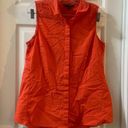 Zac and Rachel  Orange Button Up Sleeveless Top Large Photo 0