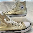 Converse  Chuck Taylor All Star High Top Metallic Gold Sneakers Unisex 12 women Photo 2