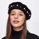 AQUA Bloomingdale’s  Faux Pearl Beret Photo 0