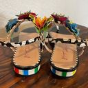 Betsey Johnson New Without Box  Angie Flower Sandals Photo 5