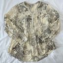 American Vintage Vintage America Women's Beige Blouse Medium Boho Adjustable Long Sleeve Photo 0