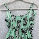 Prince And Fox  Women's Dress Sleeveless Blue Teal Size Small Floral Faux Wrap Fron Photo 2