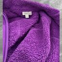 Coldwater Creek  Sleeveless Solid Purple Full Zip Hip Pockets Fleece Vest  XL Photo 2