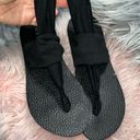 Rampage  Sandal Black Jersey Knit Thong Flats Women 6 Photo 5