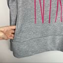 Nike  Dri Fit Grey Pink Logo Hoodie Sz Medium Photo 7